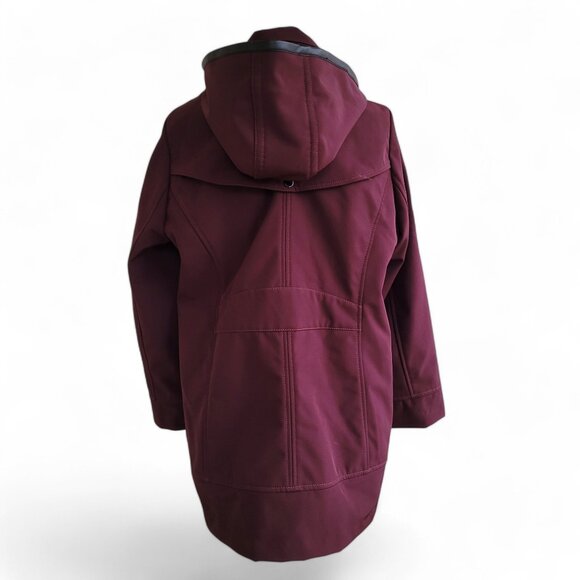 NWOT Badgley Mischka Paneled Thermotech Jacket Coat in Burgundy Style 66934 - Picture 6 of 16
